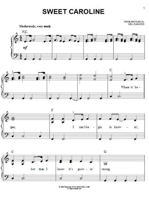 Sweet Caroline | Sheet Music Direct