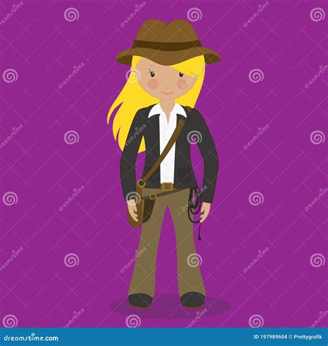 Treasure Hunter Girl 01 Vector Illustration | CartoonDealer.com #197989604