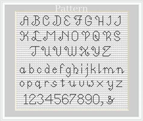 "Backstitch alphabet, Cross stitch font, Back stitch alphabet, Cursive alphabet ♥ Size for upper ...