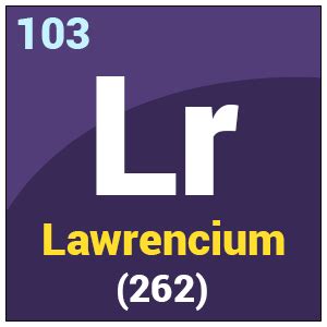 Lawrencium (Lr) - Definition, Physical and Chemical Properties & Uses.