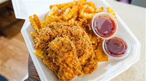 Restaurant Style Fried Chicken Tenders and Fries Homemade Dipping Sauce - YouTube