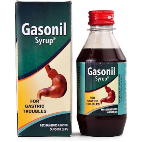 Rex Remedies GASONIL SYRUP, 200ml, Indigestion, Stomach-ache, Hyper Acidity