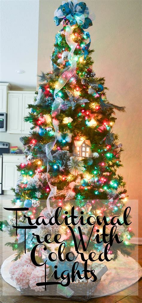 Traditional Christmas Tree With Colored Lights