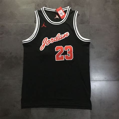 Men's #23 Michael Jordan Jersey Black Fine Embroidery