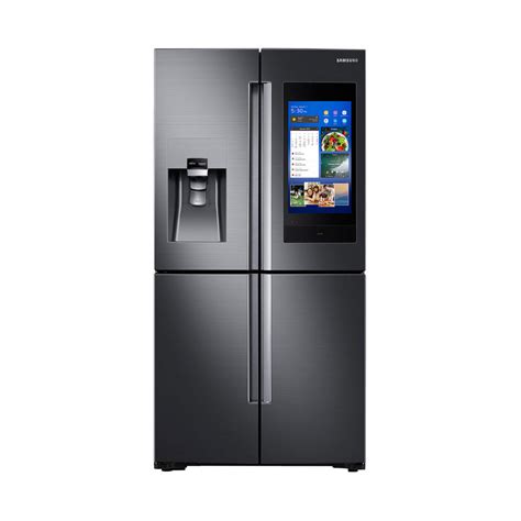 Samsung 28-cu.ft. 4-door Flex Family Hub Refrigerator, Black Stainless ...