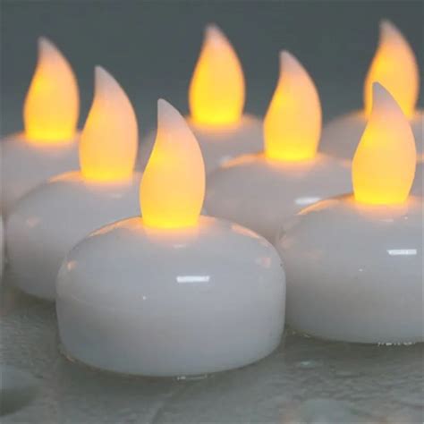 2015 Flameless Floating Candles Yellow Flicker velas flotantes Battery Operated vela flutuante ...