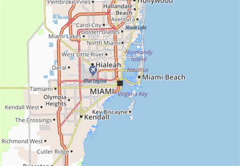 Mapa MICHELIN Miami - plan Miami - ViaMichelin