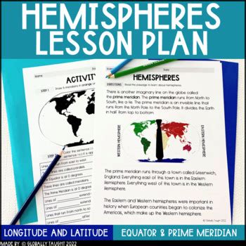 Hemispheres Lesson with Longitude and Latitude Activities by Globally Taught