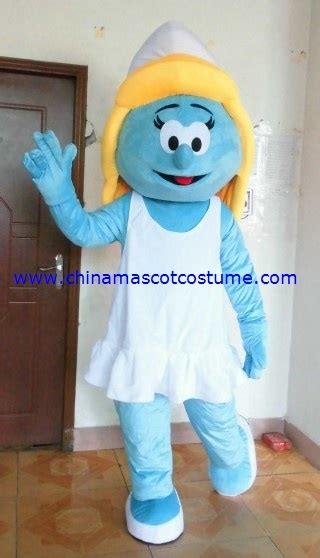 Smurfette movie cartoon mascot costume