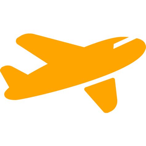 Orange airplane 11 icon - Free orange airplane icons