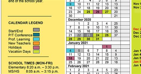 School calendar | Articles | Charles City Community Schools