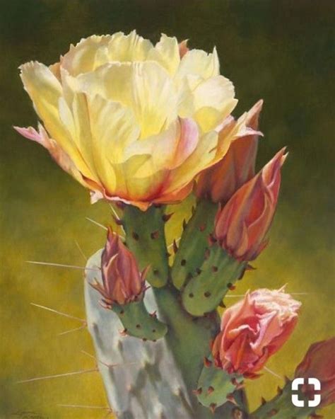 cactus flower awards #Cactusflower | Cactus painting, Flower painting, Cactus art