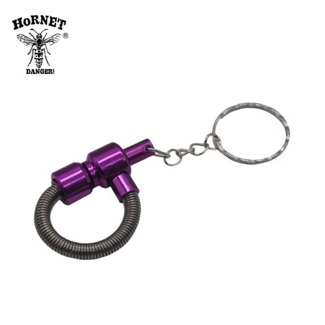 Metal Spring Smoking Pipe Metal Portable Tobacco Pipe with Key Chain ...