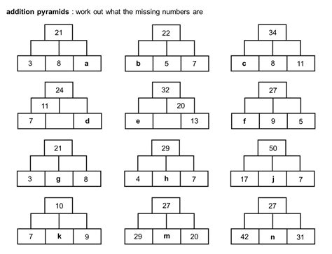 MEDIAN Don Steward mathematics teaching: number pyramids