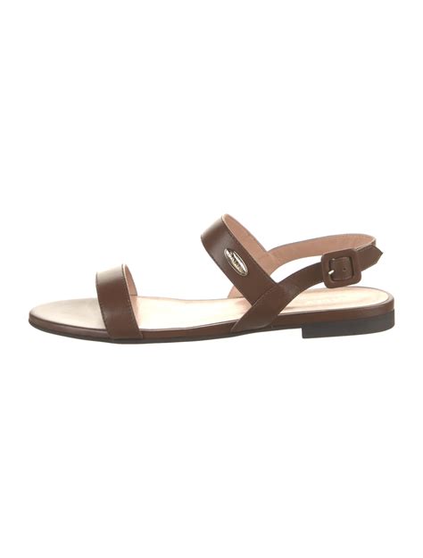 Bally Leather Slingback Sandals - Brown Sandals, Shoes - WB253897 | The RealReal