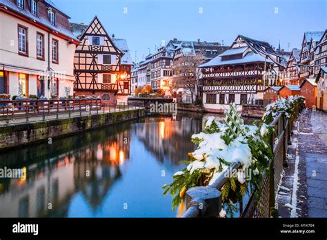 Strasbourg, France. Christmas Market in Petite France old district of ...