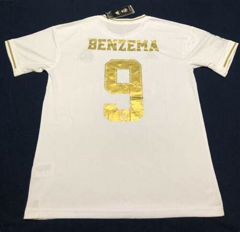 Karim Benzema #9 Real Madrid Home Jersey White La Liga - Size Mens XL ...