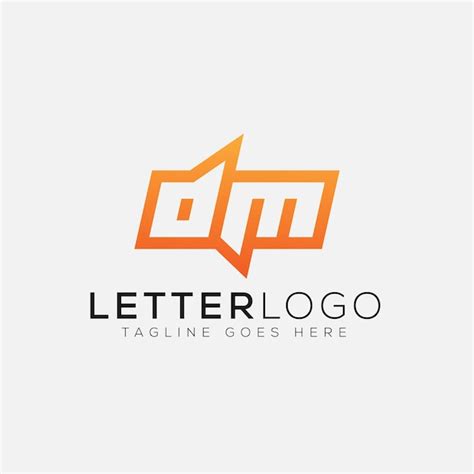 Premium Vector | Dm logo design template vector graphic branding element