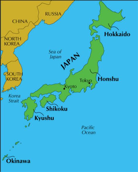 Japan Map With Island Names