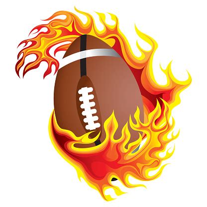 Football On Fire Clipart