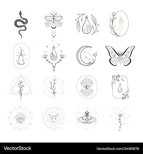 Abstract line drawing logo designs templates Vector Image