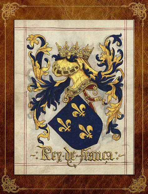 King of France - Medieval Coat of Arms Digital Art by Serge Averbukh ...