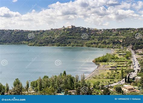 Castel Gandolfo Town Located by Albano Lake, Lazio, Italy Stock Photo - Image of landscape ...