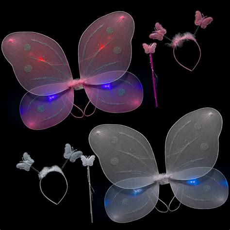 LED Light Up Butterfly Wings- White | CustomLanyard.net | SKU# 10512