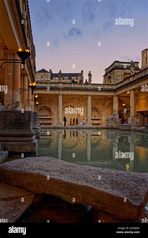 Roman Baths sunset Stock Photo - Alamy