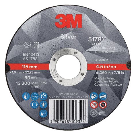 3M Abrasive Cut-Off Wheel: 6 in Abrasive Wheel Dia, Ceramic Grain, Type ...