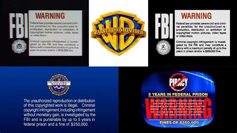 Warner Home Video FBI Warning Screens - YouTube