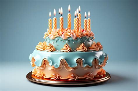 Premium Photo | Birthday cake 3d icon on isolated background