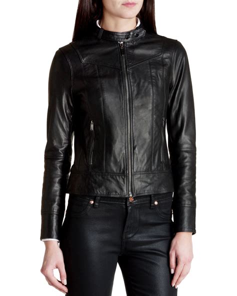 Lyst - Ted Baker Brezan Panelled Leather Jacket in Black