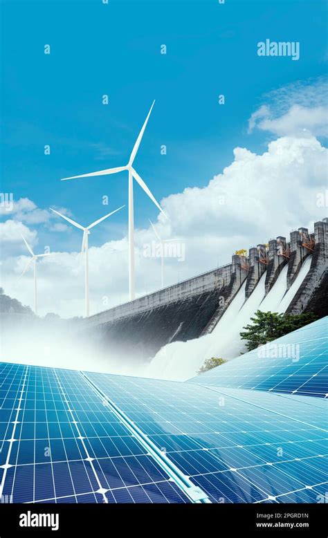 Electricity from solar panels, dams, and wind turbines. Environmentally ...