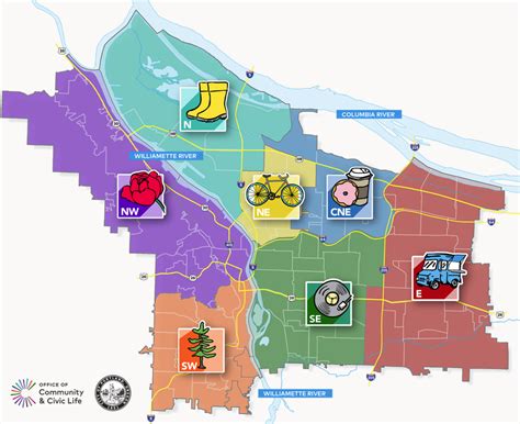 CycleFans - Cycling News & Blog Articles - Portland’s Office of Civic Life previews new district map