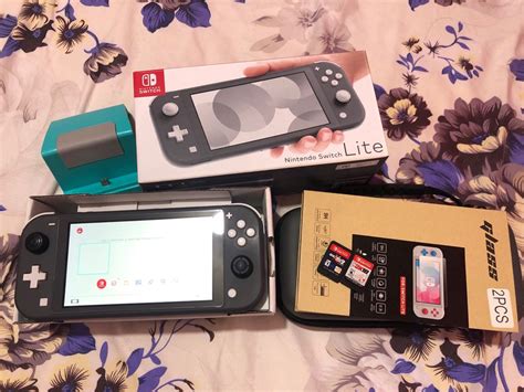 Nintendo Switch Lite (Gray) Complete with 2 Physical Games, Video ...