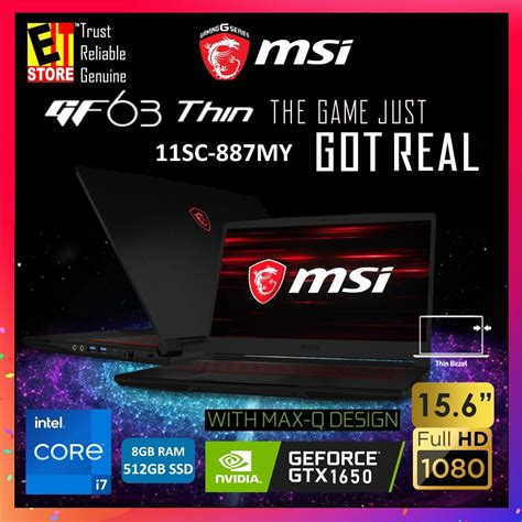 MSI GF63 Thin Price in Malaysia & Specs - RM3549 | TechNave