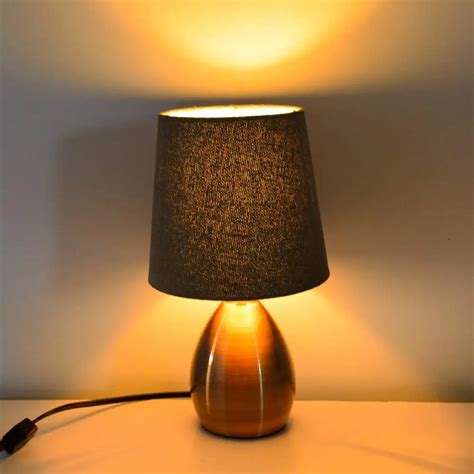 Decor Metal Base Small Hotel Bedroom Bedside Side Table Lamp With Fabric For Bed Room - Buy ...