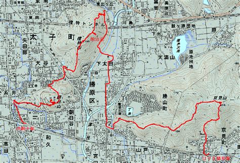 ROUTE MAP（朝日山・檀特山・京見山）