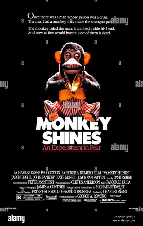 MOVIE POSTER, MONKEY SHINES, 1988 Stock Photo - Alamy