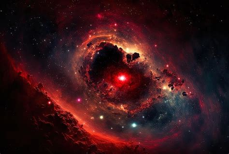 Premium Photo | Red nebula such a lovely galaxy for any reason nasa provided components for this ...