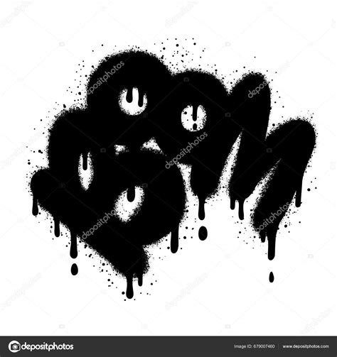 Graffiti Boom Text Sprayed Black White Stock Vector by ©tedisutardi ...