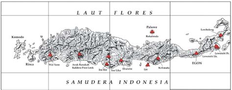 Locations of very active volcanoes (A-type) on Flores Island. | Download Scientific Diagram