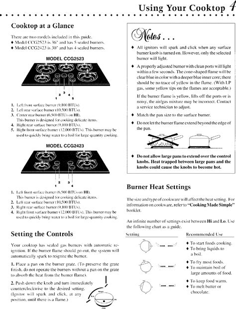 Jenn Air CCG2523B User Manual COOKTOP Manuals And Guides L0521486