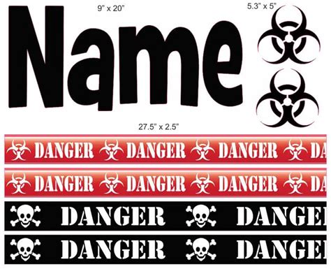 Danger Tape personalized camp trunk decals | Bling Your Band