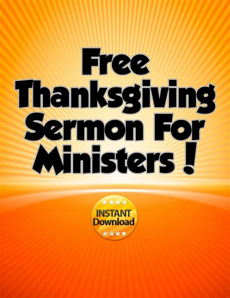 Free Thanksgiving Sermon – SermonSubscription.com