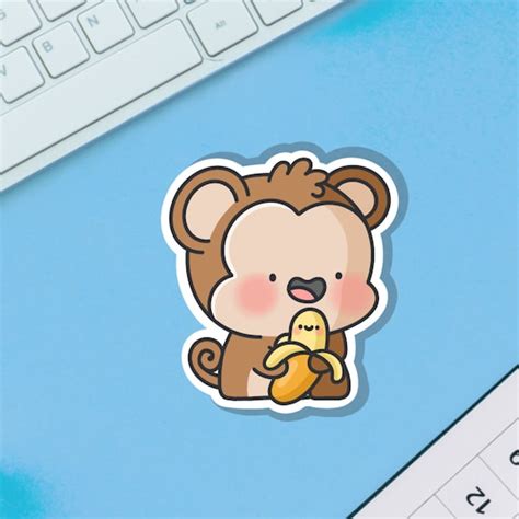 Monkey Stickers Stickers, Labels & Tags Paper & Party Supplies etna.com.pe