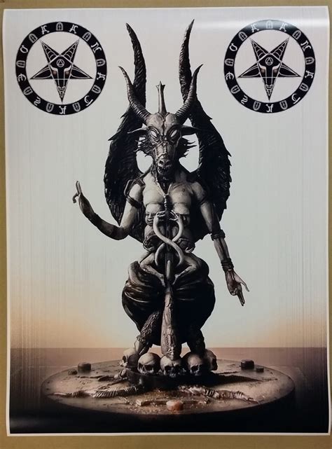 Baphomet Pentagram satanic Worship Pentagram Poster by DefiantSwag