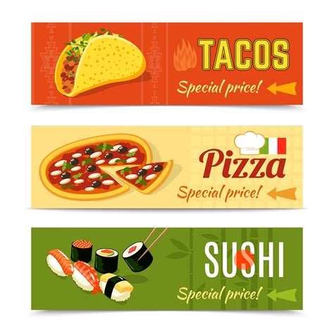 Food Banners Set 462785 Vector Art at Vecteezy