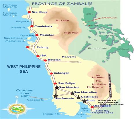 Map of Zambales, Central Luzon, Philippines | Download Scientific Diagram